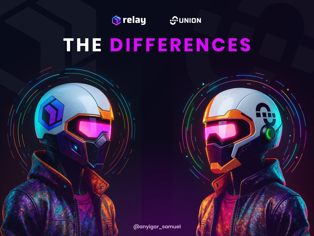 anyigor_samuel's tweet image. There&apos;s been a lot of talk about how @union_build  and @RelayProtocol are building the future of crosschain communication. While both aim for a simple and secure multi-chain world, their approaches and ultimate goals are very different.

Relay&apos;s Mission
Think of Relay as a…