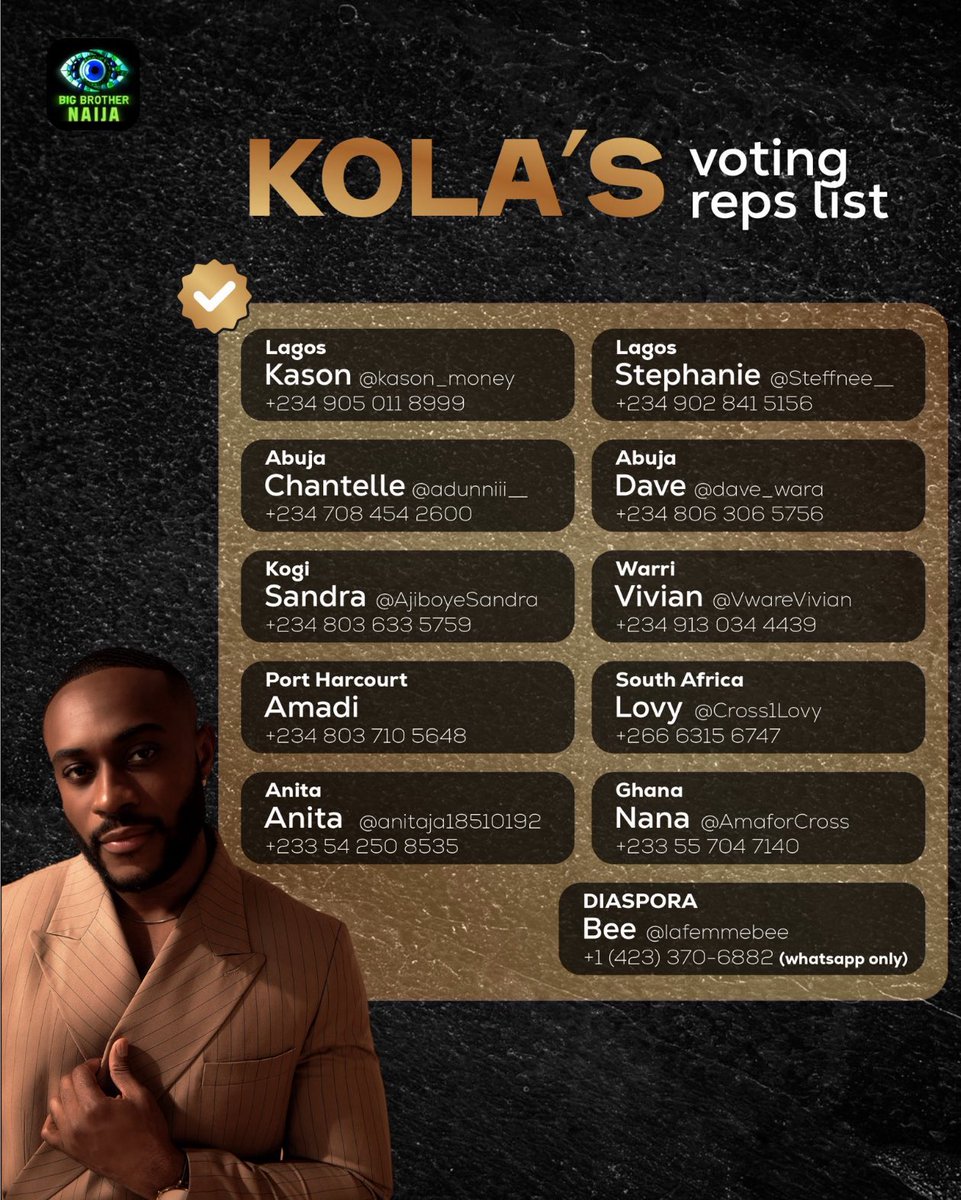 Kola will definitely come home if we keep up with this energy. Please let’s go all out cause no fanbase is joking!! Contact your reps for numbers to vote, we also need money for more voting materials. Kola will come home if we joke!! #bbnaija #KolaOmotoso