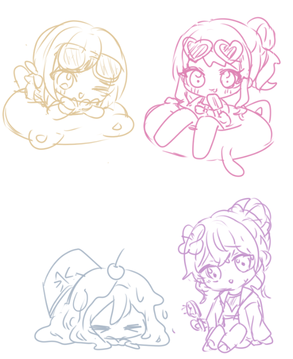 404Not__Found's tweet photo. ２５なつやすみシールを作りたくて７月にラフ描いてたんだけど、いつのまにか８月下旬になってた...😱 https://t.co/X58ozceDyT