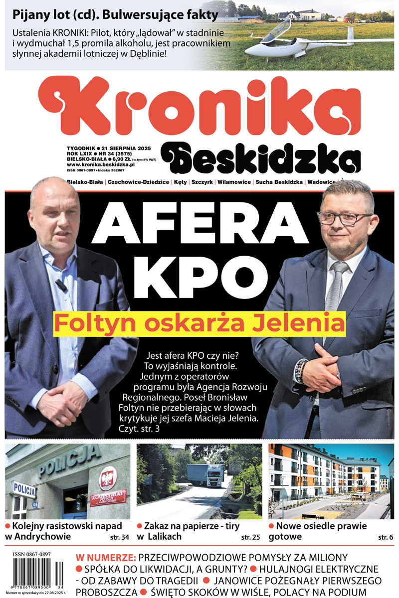 Nowy numer KRONIKI już jest. W czwartek w papierze, a już teraz na prasabeskidzka.pl.  Zapraszamy do lektury!