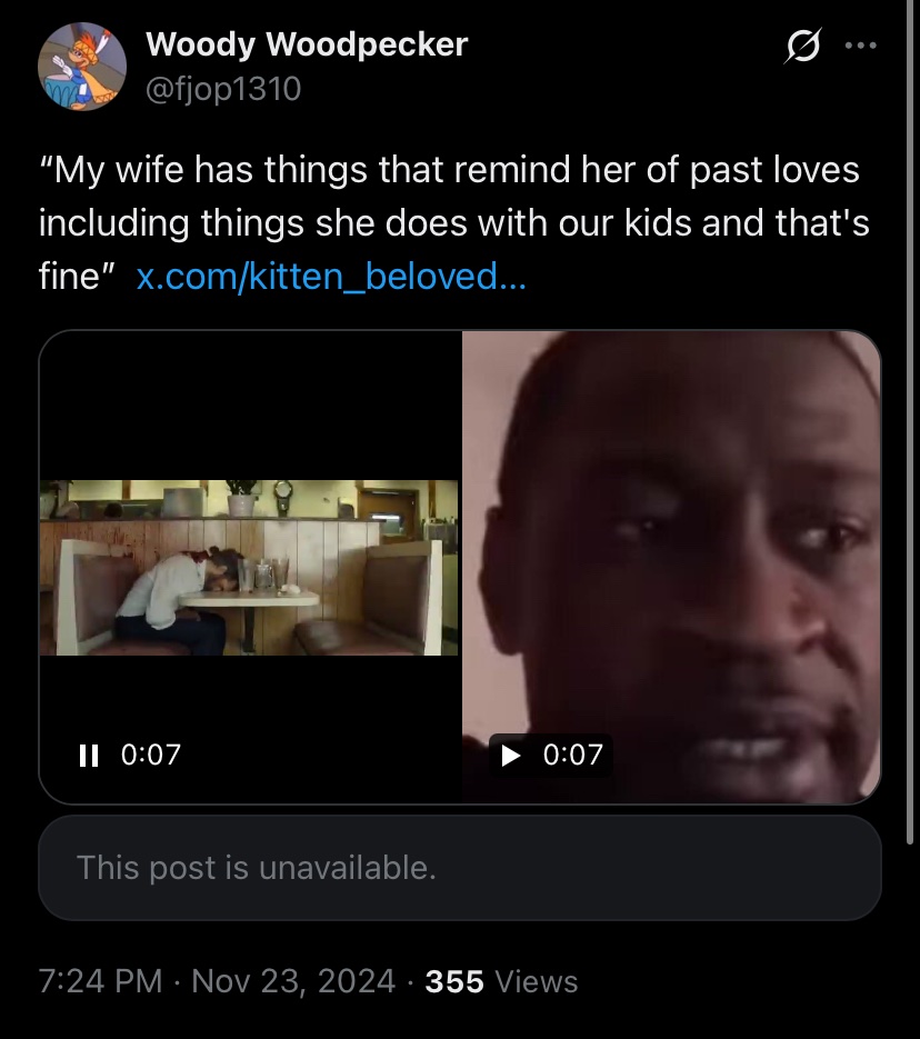 fjop1310's tweet photo. @CaffeineCopes He deleted the tweet but he condoned his wife reminiscing about her exes. That was his quote verbatim. https://t.co/TnBb5mbjPj