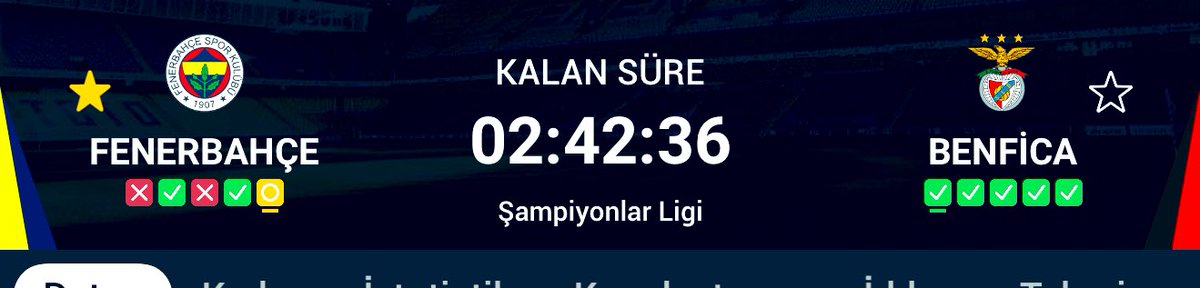 Fenerbahçe - Benfica … Skoru doğru tahmin eden rastgele 2 kardeşime hediye verelim. 🎁 

Son katılım 22:45 diyelim. #Fenerbahce #Benfica