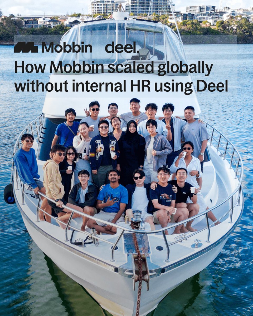 deel's tweet photo. Scaling globally without HR support isn’t easy, but @mobbin found a way. 🚀 

See how this Singapore-based startup manages hiring, compliance, and payroll across 12+ countries with Deel. Read more 👉  https://t.co/WJggxq0YAj https://t.co/ibQBiLe9sY