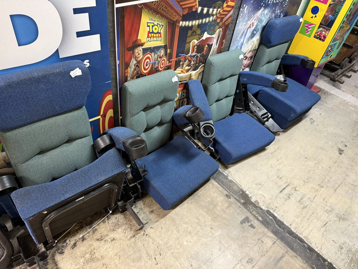 Celebration FL movie theater chairs are $29.99 at the Lakeland Antique Mall