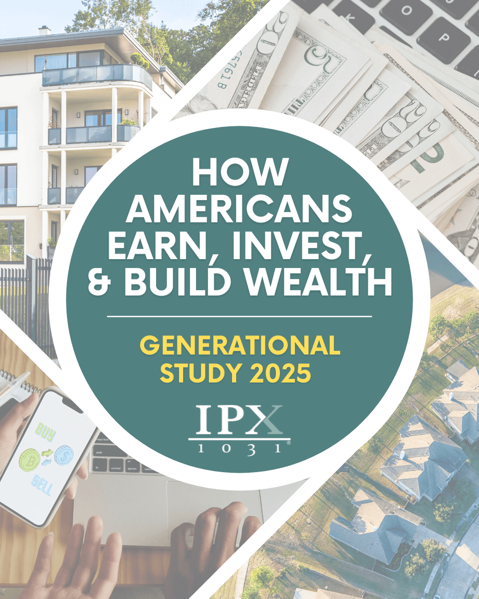Generational differences don’t just shape culture — they shape investing. Real estate, crypto, retirement and more. Want the stats behind the strategies? Read our full data report ipx1031.com/investing-stat…   #ipx1031 #1031Exchange
