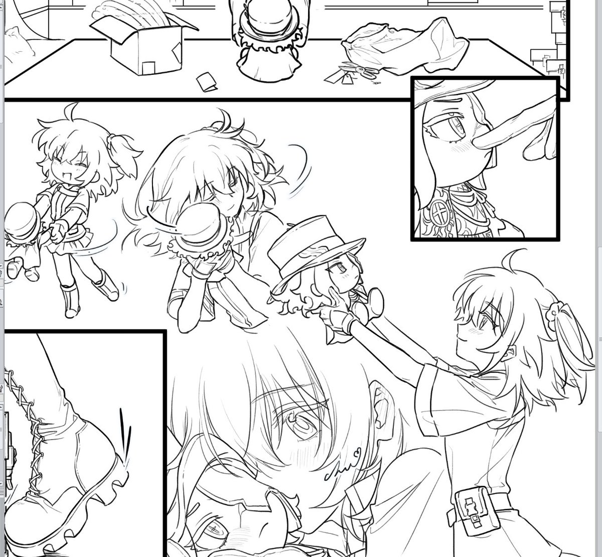 画的时候还好，画完一看感觉在搞什么霸〇爱人【】

......霸道立香强制爱.jpg