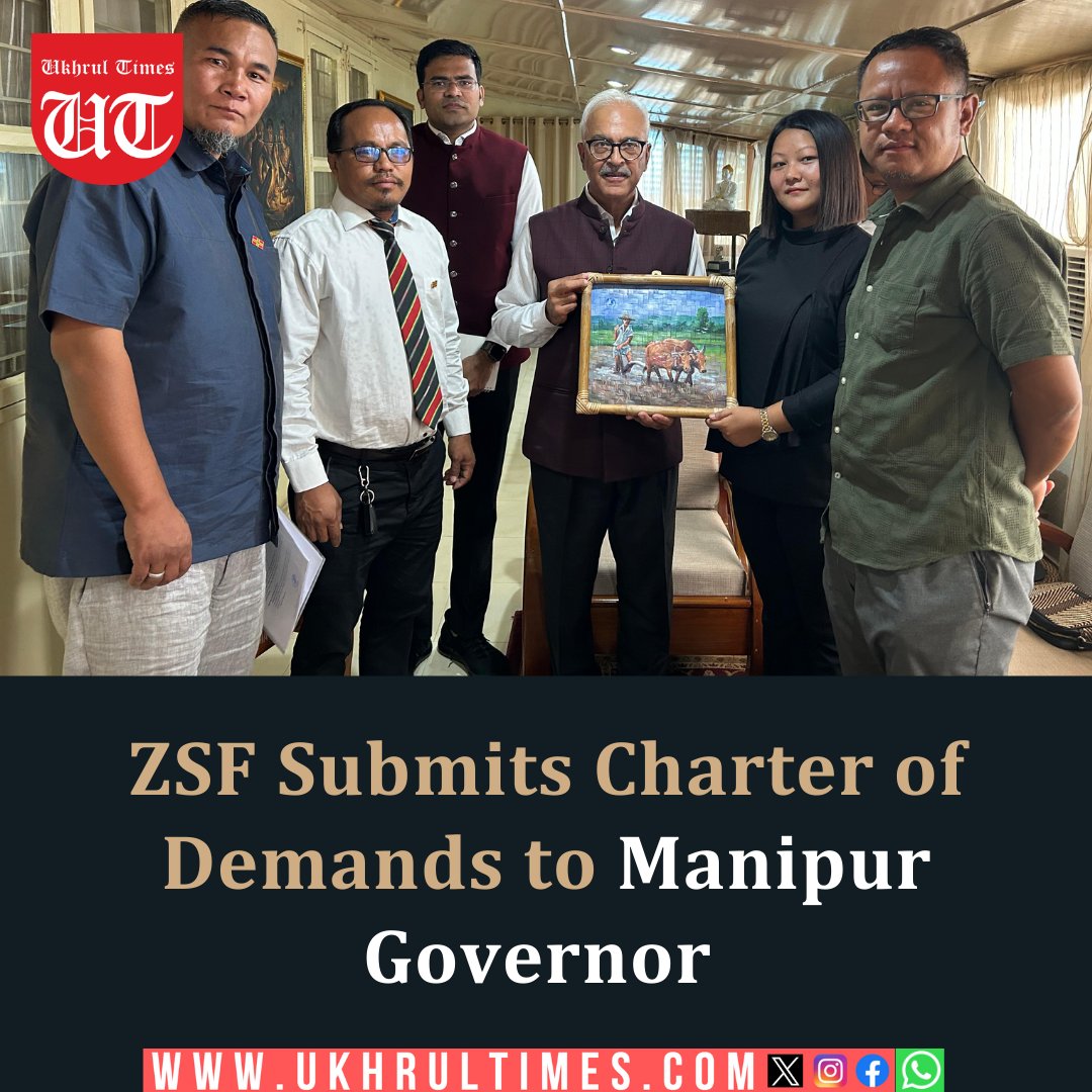 ukhrultimes's tweet photo. #Churachandpur: During what the student leaders described as a “fruitful interaction,” with #ManipurGovernor, the Zomi Students’ Federation delegation pressed for the expansion of Churachandpur Government College, including the introduction of postgraduate programs and the revival of its now-defunct community college, and completion of #ChurachandpurMedicalCollege campus... 

Read more: https://t.co/W6CMRnYVon