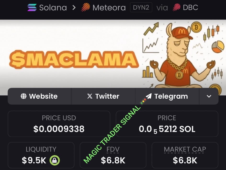 Magictradersig's tweet photo. #MACLAMA Spotlighted at $6.8K To $1.5M Mcap in my alpha Tg.⚡⚡⚡
Follow+DM to join my Private TG
The gain is massive bro, don't dull there's no need to wait cause we're celebrating 🎉 🎇 🦅 🎇
CA:5zTaLo9GKKLheAdHc28uJ4nBkemvskfjsjLyz9oFx4Dv
#maclama #solana #Memecoin https://t.co/3e78kq4pkv