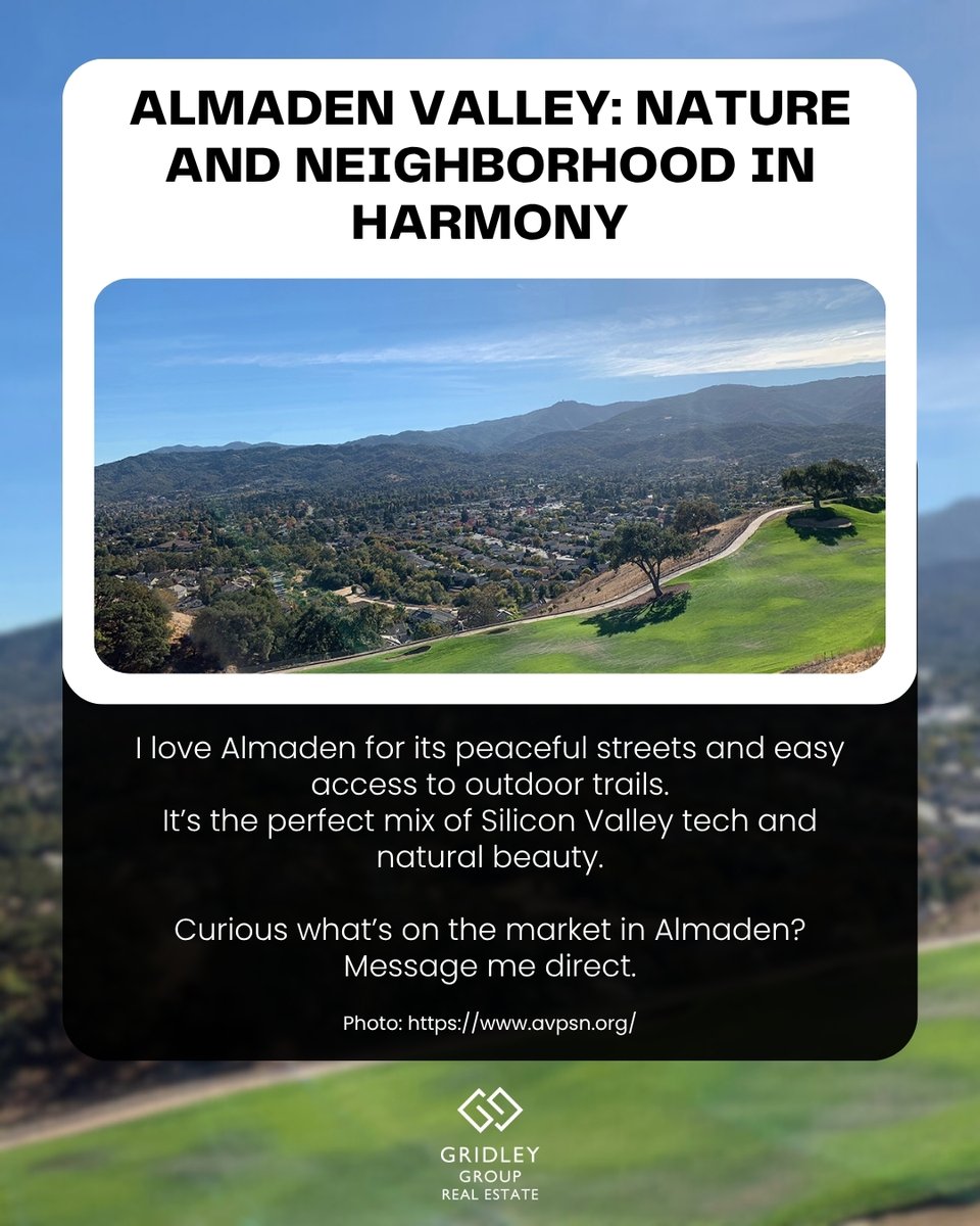LRGridley's tweet image. One of the things I adore about Almaden Valley is how it blends peaceful suburban living with easy access to the outdoors. 
Want to know what’s available in Almaden Valley? Message me direct. I’d love to help.
#AlmadenValley #WhyILoveIt #GridleyGroup #Real #REALTOR®️ #DRE01349340