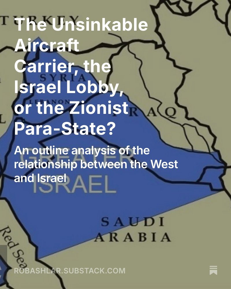 I wrote a piece sketching the evolution of the West's relationship w Israel. This is meant to encourage further analysis.