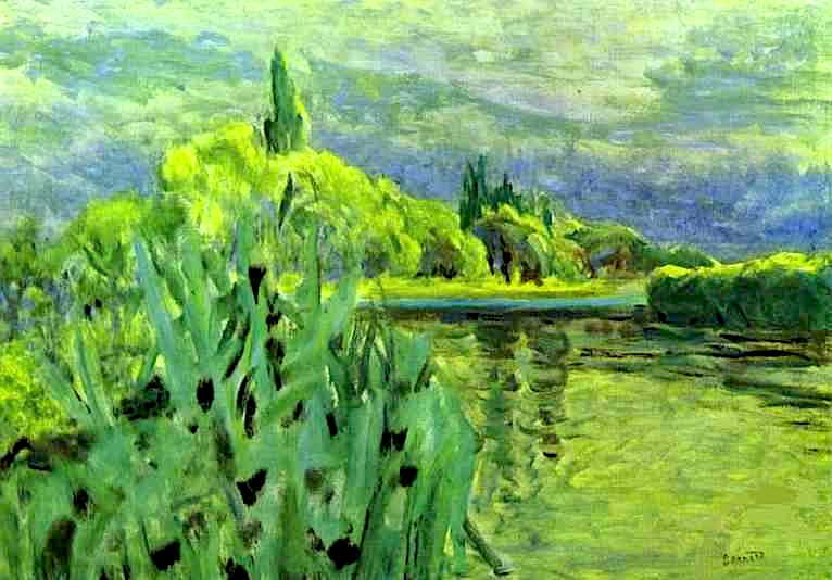 MAEGHTYoyo's tweet image. Peut imaginer accorder autant de teintes de verts dans une toile, Bonnard y parvient avec virtuosité.
Pierre Bonnard &quot;La Seine&quot; 1928 1930
.
#bonnard #pierrebonnard #aimemaeght #laseine #vernon #vert #composition