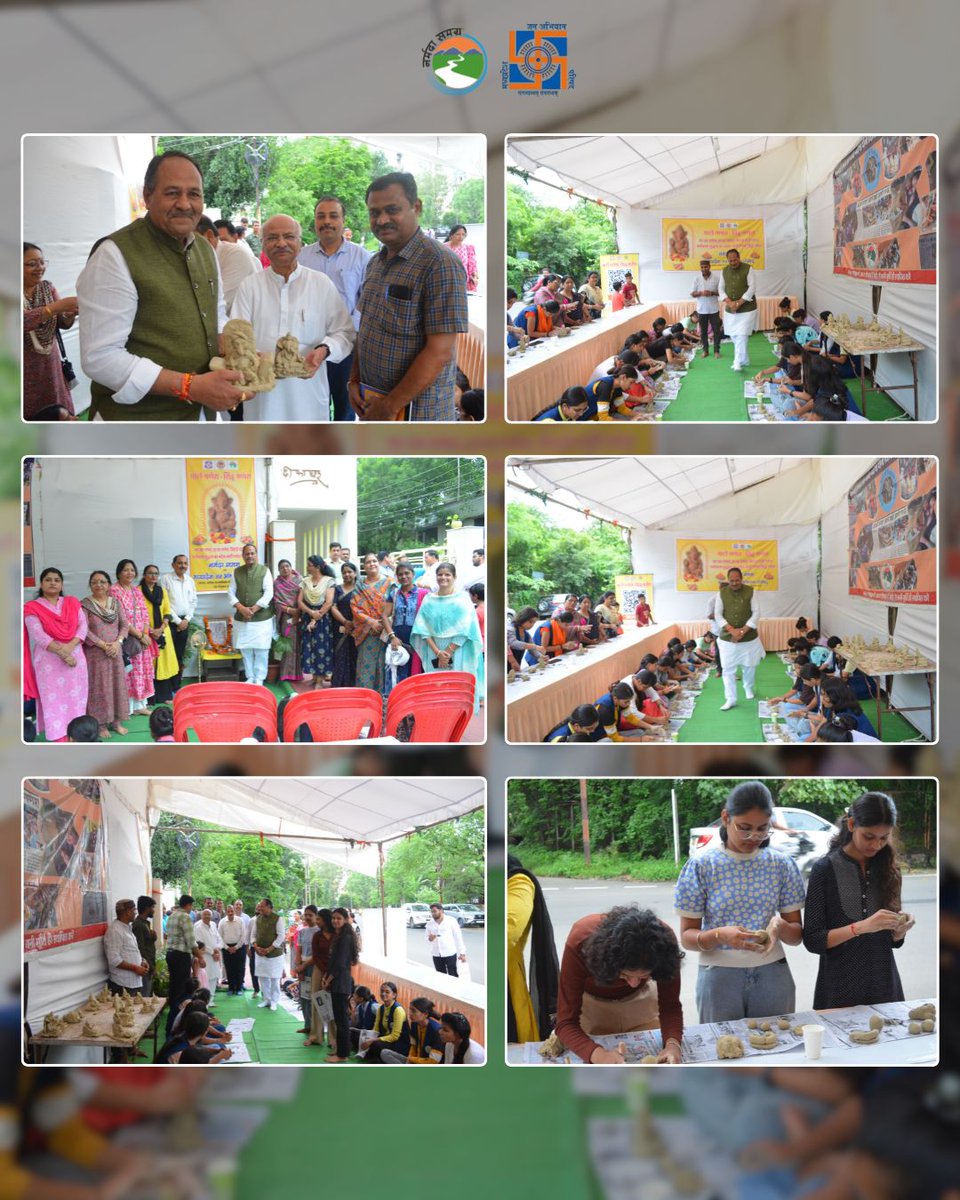 “नदी के घर”, भोपाल में आज “आओ बनाये अपने हाथों अपने श्री गणेश” कार्यशाला का उद्धघाटन आदरणीय श्री सुरेश सोनी जी, जन अभियान परिषद के उपाध्यक्ष श्री मोहन नागर जी, कार्यपालक निदेशक डॉ. बकुल लाड़ जी, द्वारा किया गया साथ ही जअप एवं नर्मदा समग्र के प्रमुख कार्यकर्ता उपस्थित रहे।