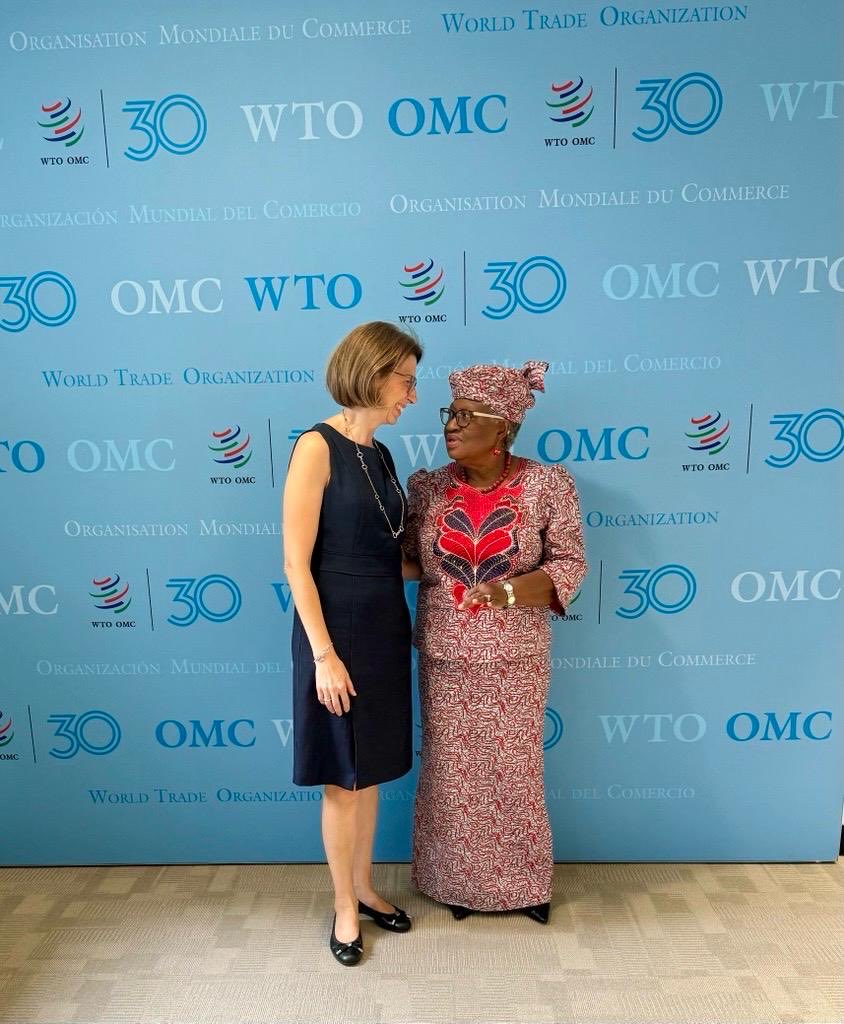 Great discussion with ⁦<a href="/WorldBank/">World Bank</a>⁩ President Ajay Banga in Geneva on strengthening collaboration between the three Bretton Woods organizations WB, IMF and WTO in these challenging times. Also saying goodbye to Maria Dimitriadou WB rep in Geneva. Thank you for excellent work