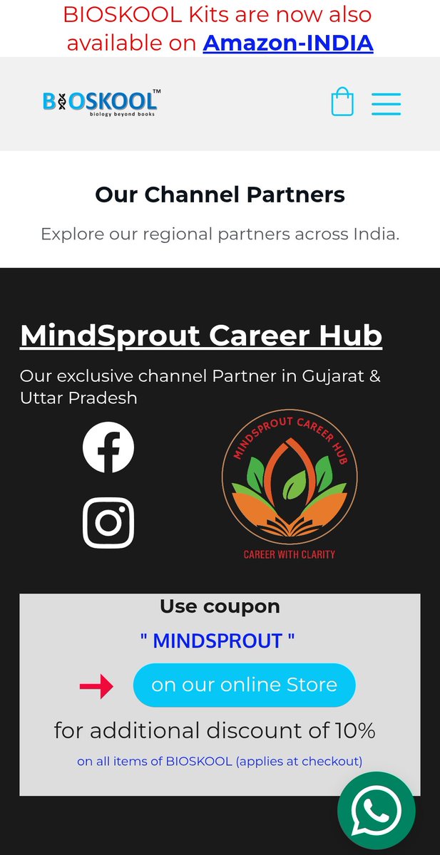 our #Startup BIOSKOOL proudly announces Mind Career Hub, #Lucknow as Exclusive channel partner in #UttarPradesh and #Gujarat , now get BIOSKOOL #DIYkits in #Biology and #Biotechnology easily in these states. More about our partners at
bioskool.in/partners