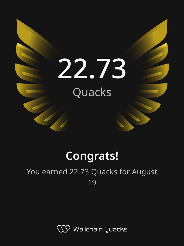 Crypto Craft π¦ π | HUDL (@web3kalito) on Twitter photo gQuack
Someone Just earned 22.73 Quacks on <a href="/wallchain_xyz/">Wallchain Quacks</a> in one day π¦
Turn insights into rewards and climb the leaderboard π₯
Register Here: quacks.app/?ref=Web3Kalit⦠gQuack
Someone Just earned 22.73 Quacks on <a href="/wallchain_xyz/">Wallchain Quacks</a> in one day π¦
Turn insights into rewards and climb the leaderboard π₯
Register Here: quacks.app/?ref=Web3Kalitβ¦