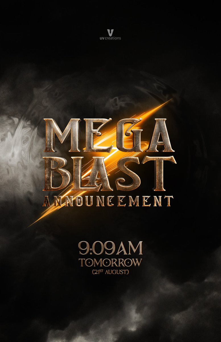 Vassishta (@dirvassishta) on Twitter photo A MEGA BLAST from #Vishwambhara ⚡
Tomorrow (21st August) at 9.09 AM. Stay tuned 🤩
MEGA MASS BEYOND UNIVERSE.
MEGASTAR <a href="/KChiruTweets/">Chiranjeevi Konidela</a> <a href="/trishtrashers/">Trish</a> <a href="/mmkeeravaani/">mmkeeravaani</a> <a href="/AshikaRanganath/">Ashika Ranganath</a> <a href="/kapoorkkunal/">Kunal Kapoor</a> <a href="/NaiduChota/">CHOTA K NAIDU</a> <a href="/UV_Creations/">UV Creations</a> <a href="/TheVishwambhara/">Vishwambhara</a> <a href="/adityamusic/">Aditya Music</a> A MEGA BLAST from #Vishwambhara ⚡
Tomorrow (21st August) at 9.09 AM. Stay tuned 🤩
MEGA MASS BEYOND UNIVERSE.
MEGASTAR <a href="/KChiruTweets/">Chiranjeevi Konidela</a> <a href="/trishtrashers/">Trish</a> <a href="/mmkeeravaani/">mmkeeravaani</a> <a href="/AshikaRanganath/">Ashika Ranganath</a> <a href="/kapoorkkunal/">Kunal Kapoor</a> <a href="/NaiduChota/">CHOTA K NAIDU</a> <a href="/UV_Creations/">UV Creations</a> <a href="/TheVishwambhara/">Vishwambhara</a> <a href="/adityamusic/">Aditya Music</a>