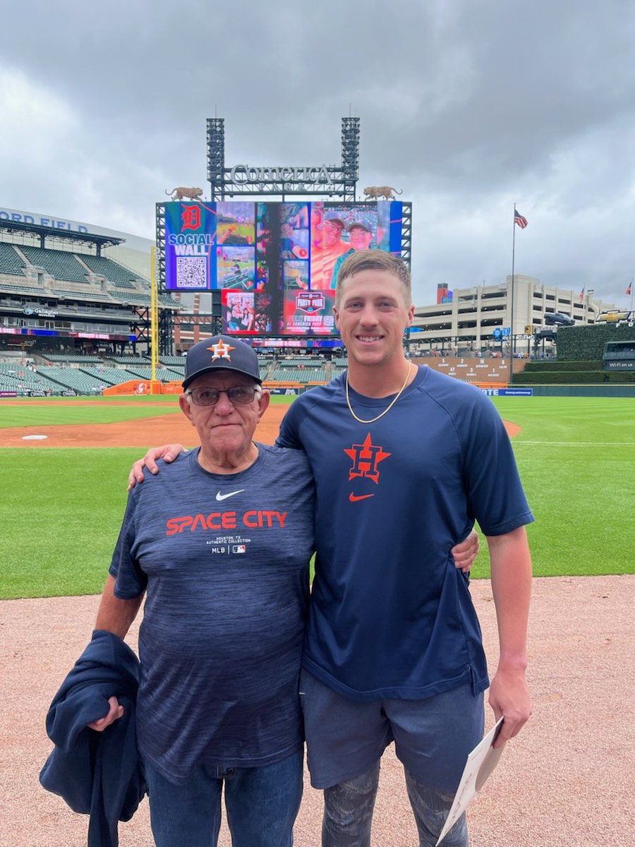 Pregame with Logan in Detroit. Go Astros!