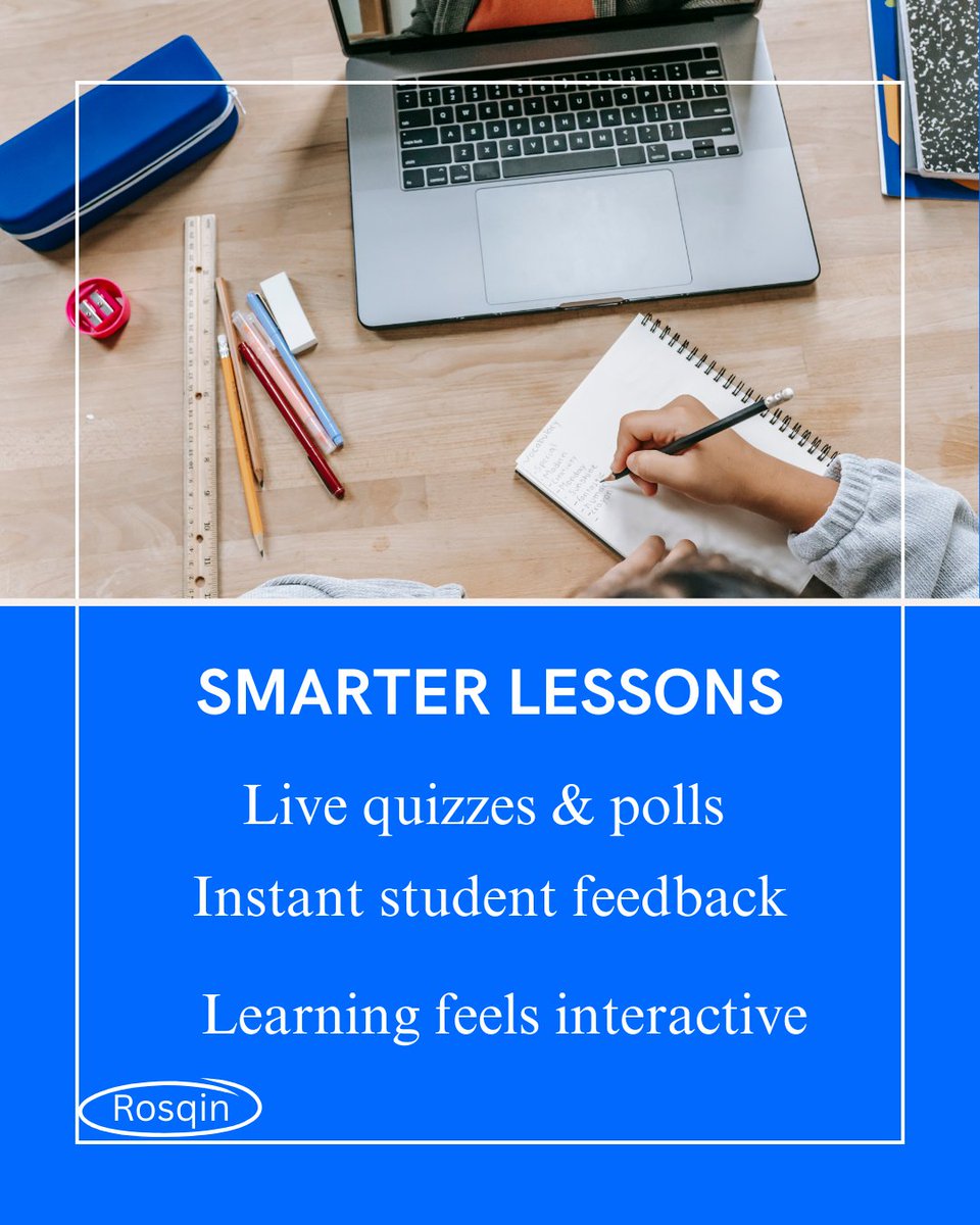 RosqinOfficial's tweet photo. Classrooms are evolving.
From instant feedback to smarter lessons, technology is not just helping teachers, it’s transforming the way students learn.
This is about giving teachers superpowers.
#rosqin #rosqiniscoming #technology #leadwithoutlimits #EdTech https://t.co/iUvdF4gjF4