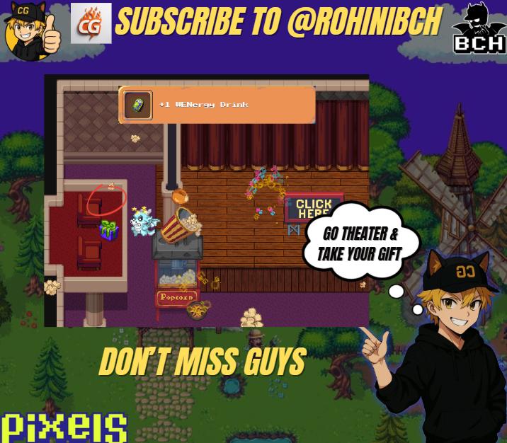 Mcghosh2's tweet image. 📌Go theater &amp;amp; take your gift guys don&apos;t miss out 🎁

#PixelsCreator #PixelsUpdate @pixels_online