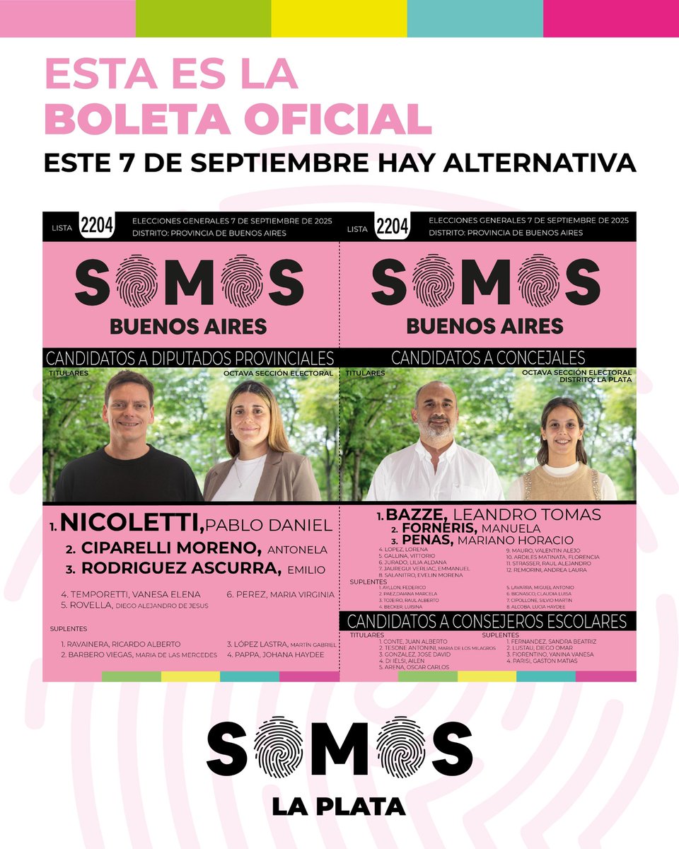 💥SOMOS LA ÚNICA ALTERNATIVA A LOS EXTREMOS 

🗳️ Este 7 de septiembre, cuando votes, pensá en la ciudad que nos merecemos.
Una ciudad que no se conforme con obras parche que aparecen solo en elecciones.
Una ciudad con herramientas tecnológicas que nos faciliten la vida. 
Una