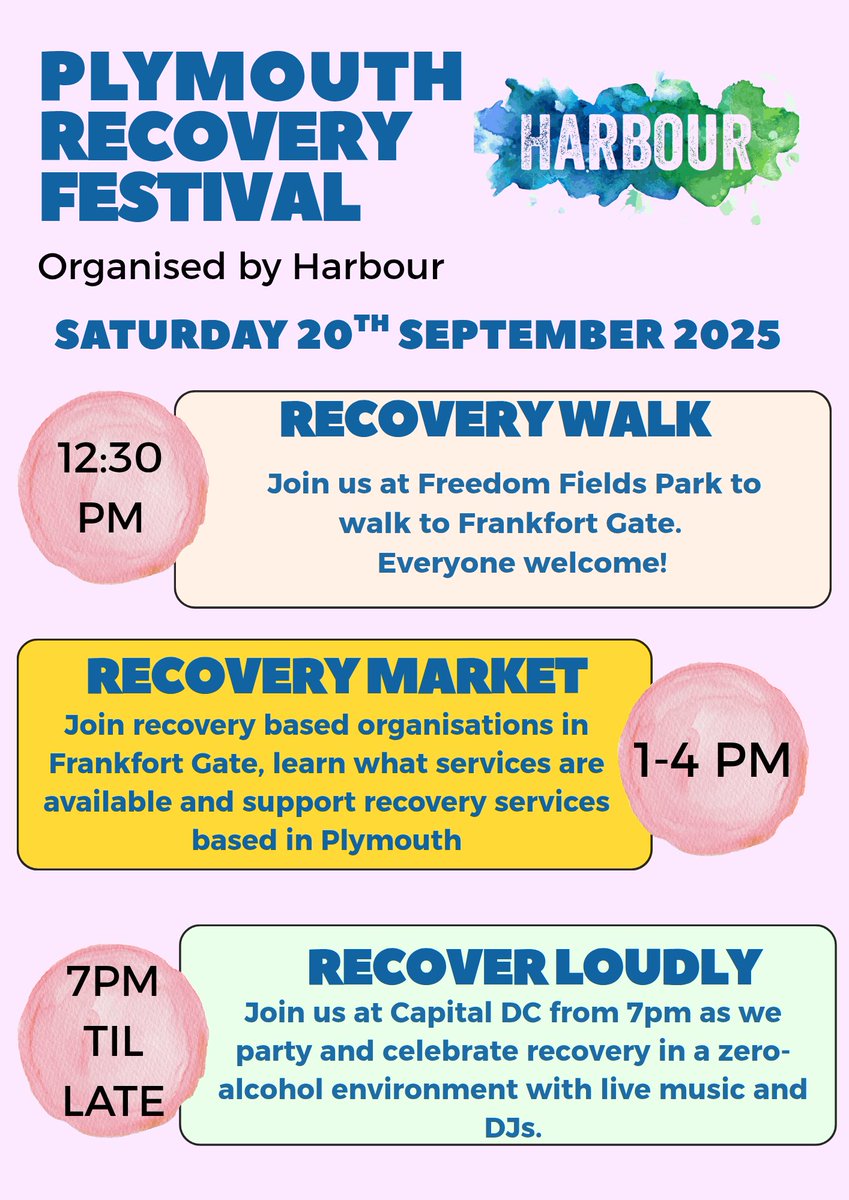 #PlymouthRecoveryFestival

Come and join us!