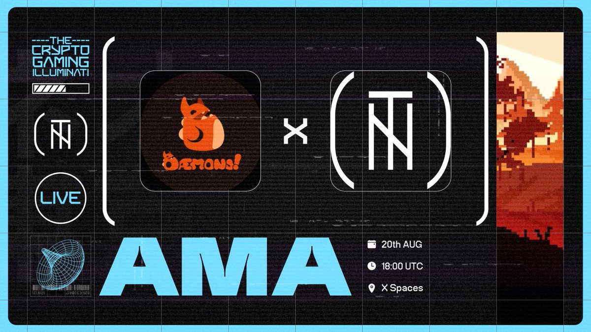 NEO TOKYO (@neotokyocode) on Twitter photo Join us today at 2:00 PM EST for an AMA with <a href="/Josh_Building/">Josh | Core Dæmon</a>, Founder of <a href="/daemons_gamefi/">Dæmons</a>. Co-Hosted with <a href="/SuperVerse/">SuperVerse</a>.
Dæmons is an innovative, AI-enabled omnichain game where your blockchain activity transforms into a custom interactive companion. Inspired by Tamagotchi and Join us today at 2:00 PM EST for an AMA with <a href="/Josh_Building/">Josh | Core Dæmon</a>, Founder of <a href="/daemons_gamefi/">Dæmons</a>. Co-Hosted with <a href="/SuperVerse/">SuperVerse</a>.
Dæmons is an innovative, AI-enabled omnichain game where your blockchain activity transforms into a custom interactive companion. Inspired by Tamagotchi and