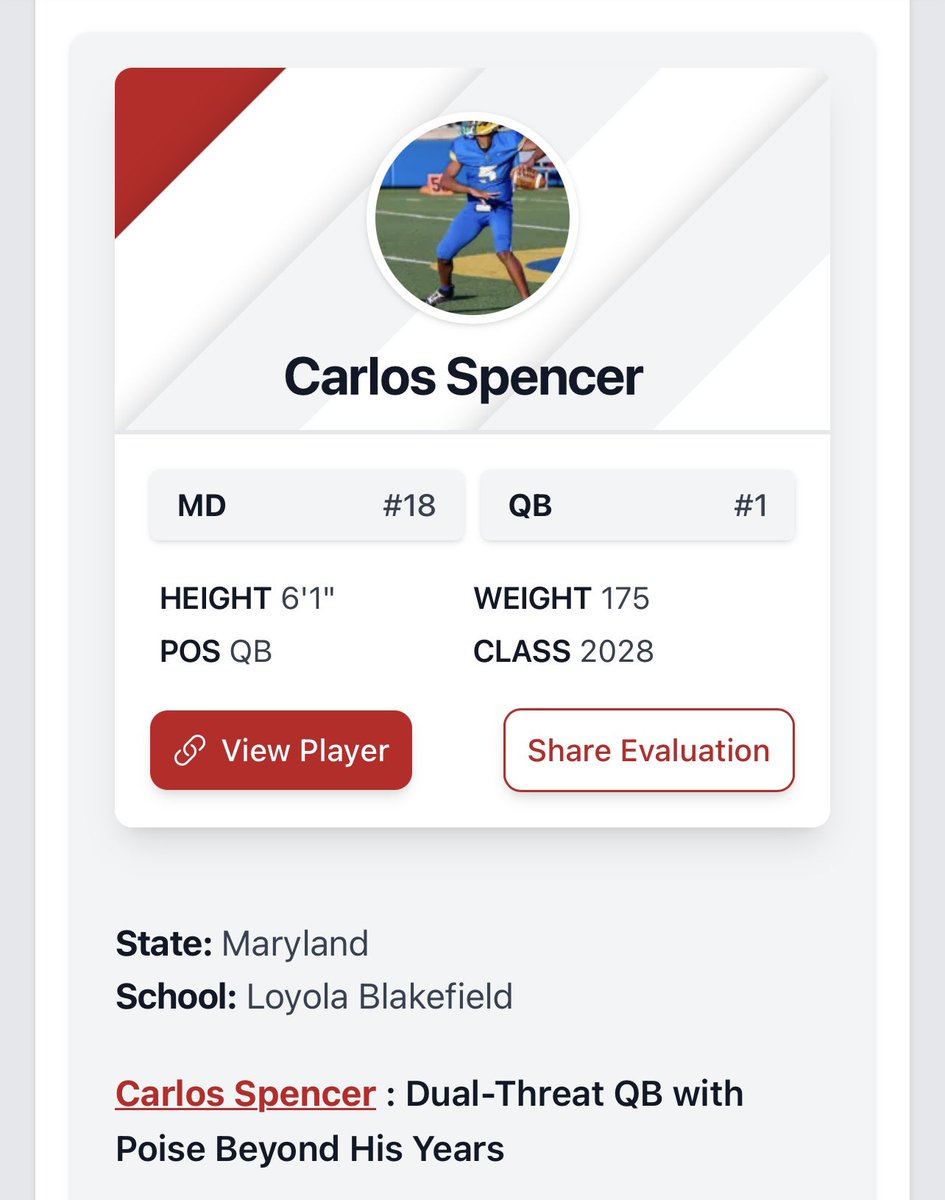 Loyola Blakefield Football tweet media