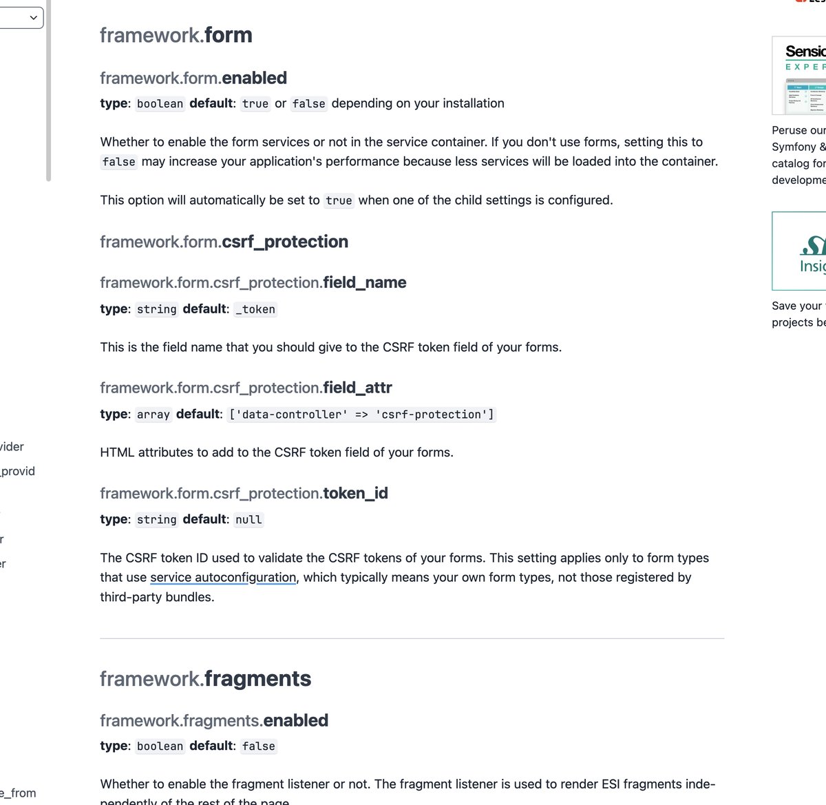 symfonydocs's tweet image. Symfony Docs just got easier to use! Every config option now shows its full path

See: symfony.com/doc/current/re…

Before / After comparison: