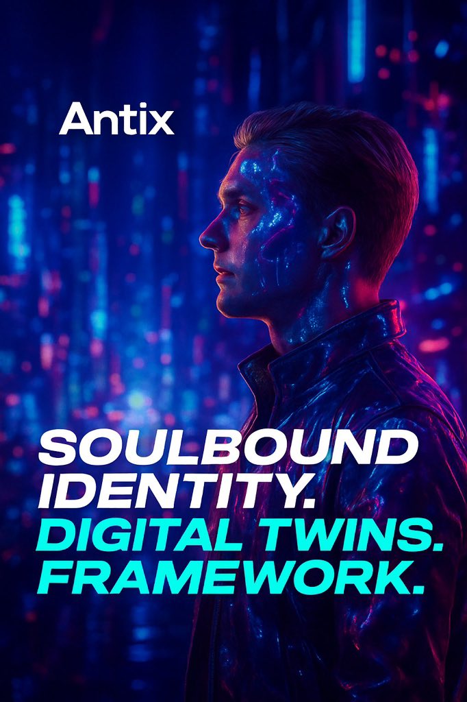 mohmade9908's tweet photo. GM Builders 
“Identity isn’t a feature—it’s the foundation.”  
@antix_in is reshaping digital identity with Soulbound NFTs, AI twins, and creator-first tools.  
Own who you are in Web3.  
#Antix #GM #DigitalIdentit #bb27 #bbtvi #BBNaijaS10 https://t.co/qyFfsZAQ9c