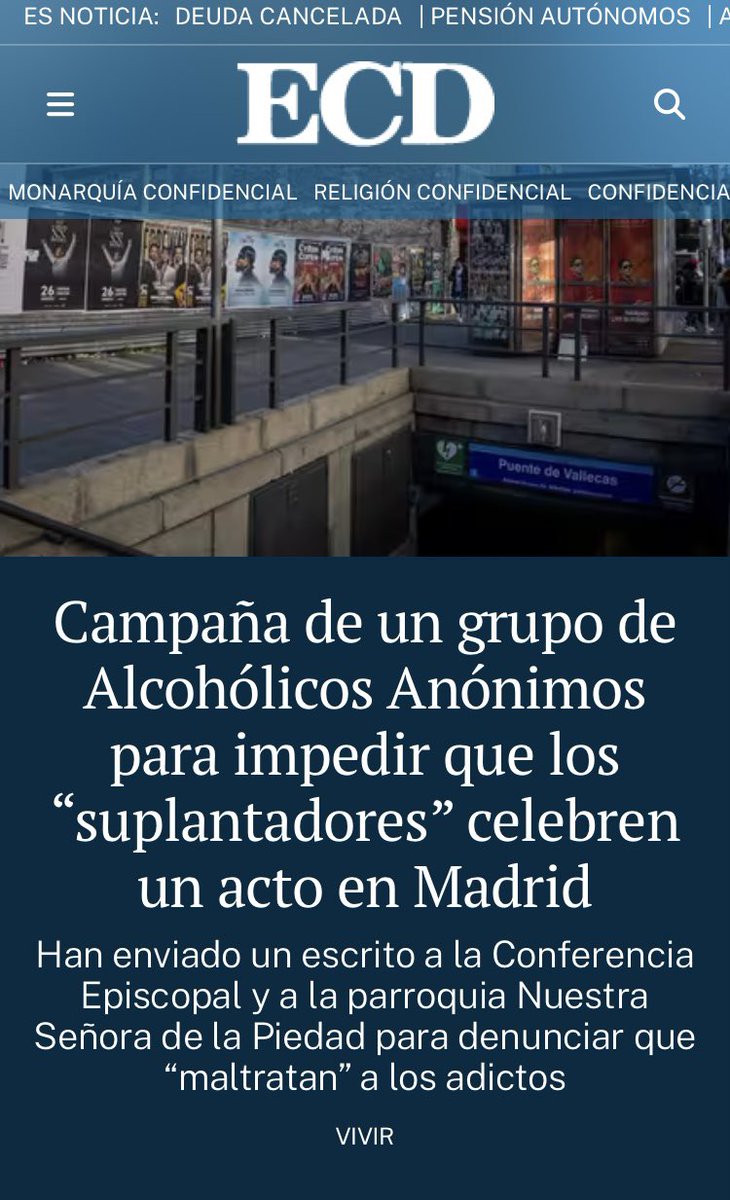 luislabarga's tweet image. STOP SECTA 24 HORAS DE AA. La denuncia que constata @MarielDelgadoDi, con el análisis de @vaiconDios, llega al arzobispado de Madrid. #secta #alcoholicosanonimos #elevadordagloria #HORI7ON #Onam #SB19  #vivoV60 #MarcoRubio #conferencia episcopal #GBBO #IglesiaCatolica #kandil
