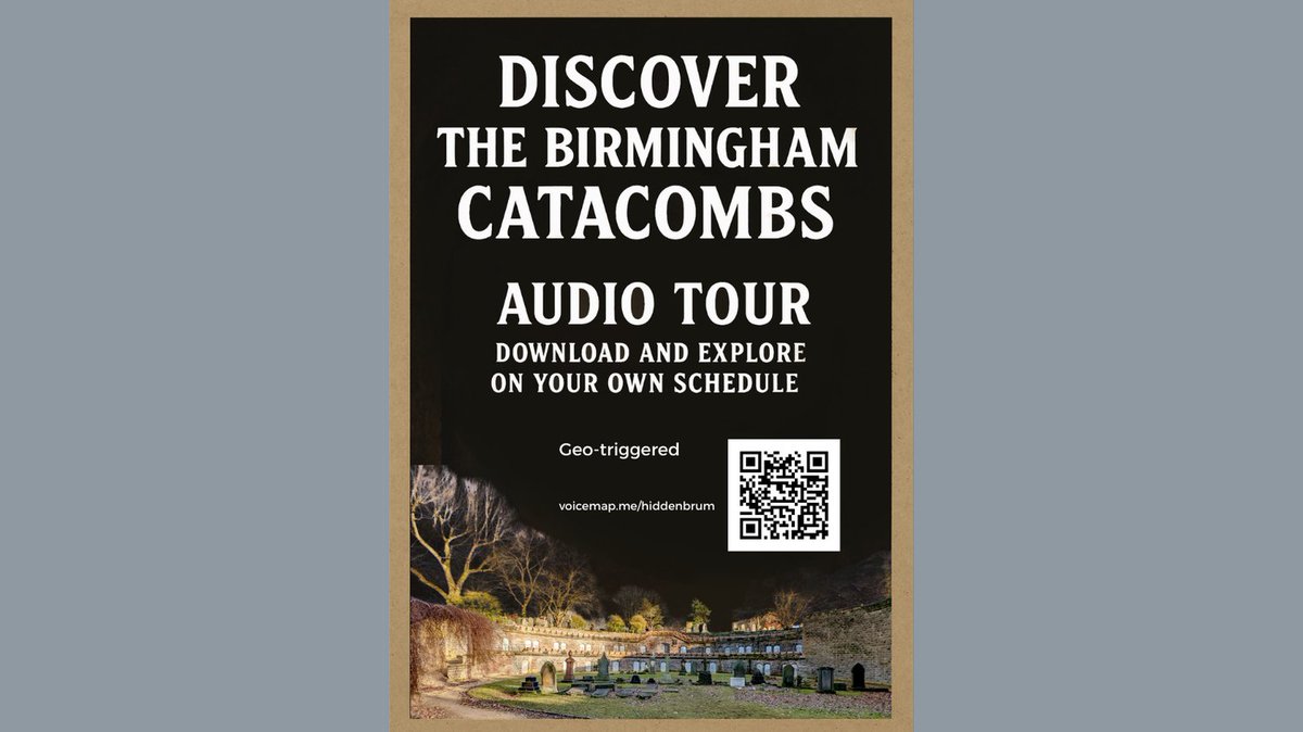 If a group tour’s not your thing, you can still explore Birmingham’s catacombs at your own pace. Simply download the geo-triggered app and uncover the secrets at your own pace.
voicemap.me/hiddenbrum