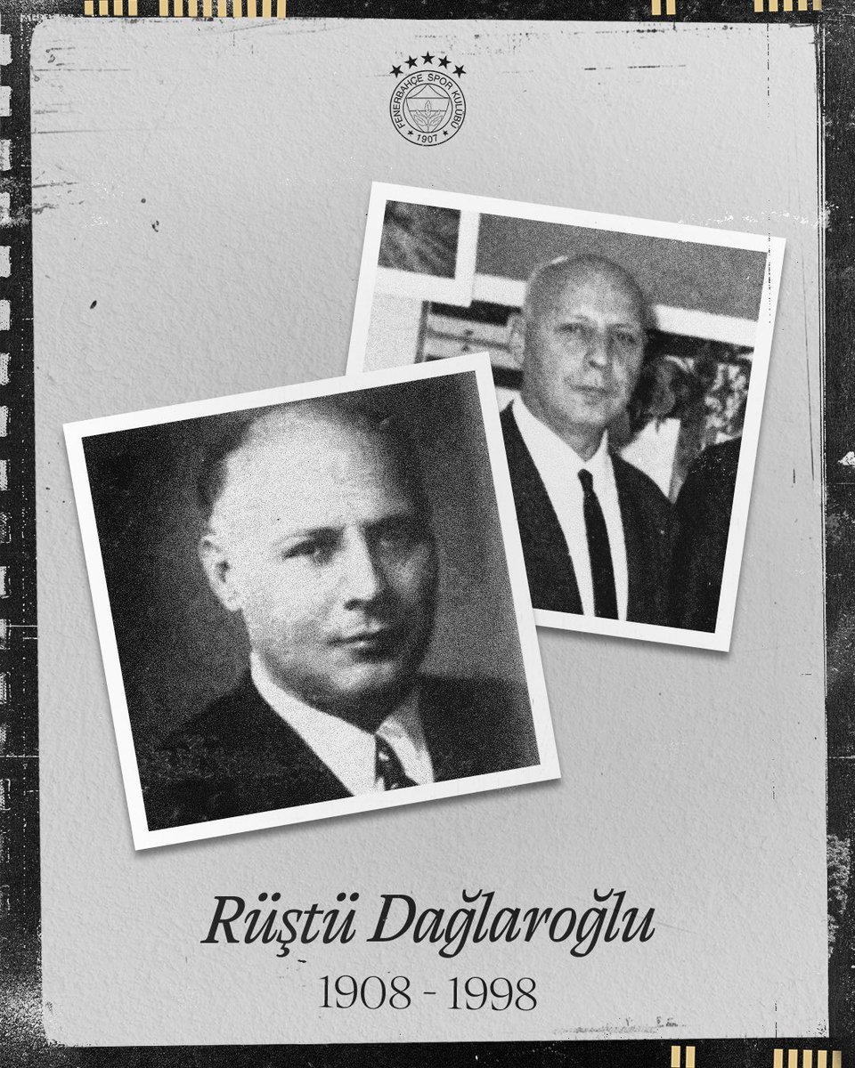 Kulübümüze yönetici ve sporcu olarak hizmet eden, şanlı tarihimizin geleceğe taşınmasına değerli katkılar sunan spor tarihçisi Rüştü Dağlaroğlu’nu sevgi, saygı ve rahmetle anıyoruz.