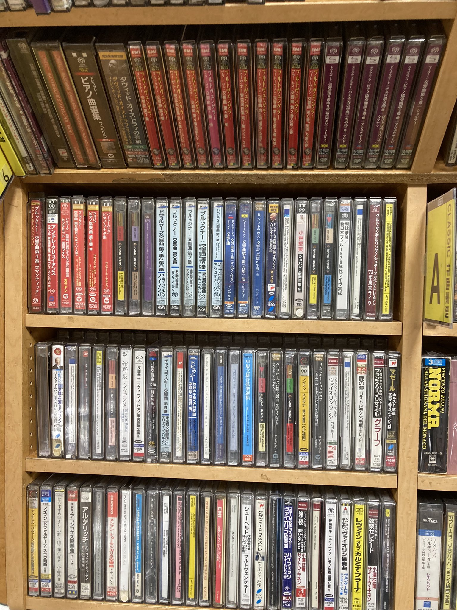 クラシック音楽CD 57枚セット　棚付き ユニオンNEWレコードラックシリーズのご案内□スタッキングCD
