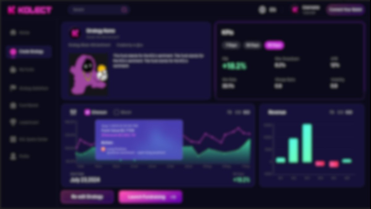 kolect_info's tweet image. GM KOLect!

We are building a brand new interface that integrates Social Trading Strategies.

However, as we are finalising our development, we can only show you a sneak peak of how the interface will look.

Make sure to tune into our TG Community for more updates!

- KOLect Team