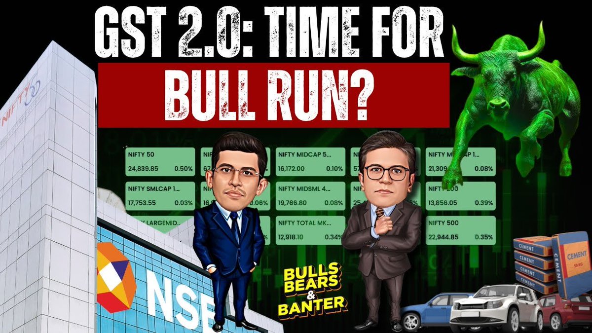 NDTV Profit (@ndtvprofitindia) on Twitter photo How big a boost wiIl #GST 2.0 give to the markets?
<a href="/_nirajshah/">Niraj Shah</a>, @HershSayta, and <a href="/PuneetJaveri/">Puneet Javeri</a> analyse on 'Bulls, Bears & Banter'
Watch LIVE: youtube.com/live/9biKXsv4c… How big a boost wiIl #GST 2.0 give to the markets?
<a href="/_nirajshah/">Niraj Shah</a>, @HershSayta, and <a href="/PuneetJaveri/">Puneet Javeri</a> analyse on 'Bulls, Bears & Banter'
Watch LIVE: youtube.com/live/9biKXsv4c…