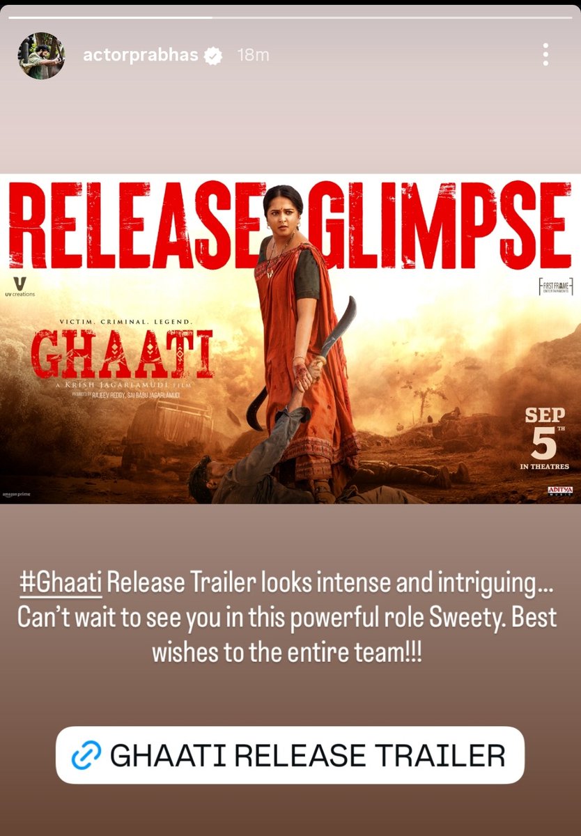 Adhi ippudu nachav darlinguu❤️
All the best to sweety🥰
#GhaatiOnSept5th