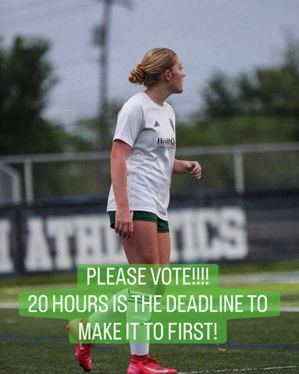 📢Please vote for Kaylee! 📢

athleteoftheyear.org/2025/kaylee-20…

She’s struggling to maintain first place.  Not only is she a brick wall on the defensive line, she has the biggest heart, she’s the hype girl, holds down a job to buy the things she wants… all while maintaining a 4.03!  💪🏼⚽️