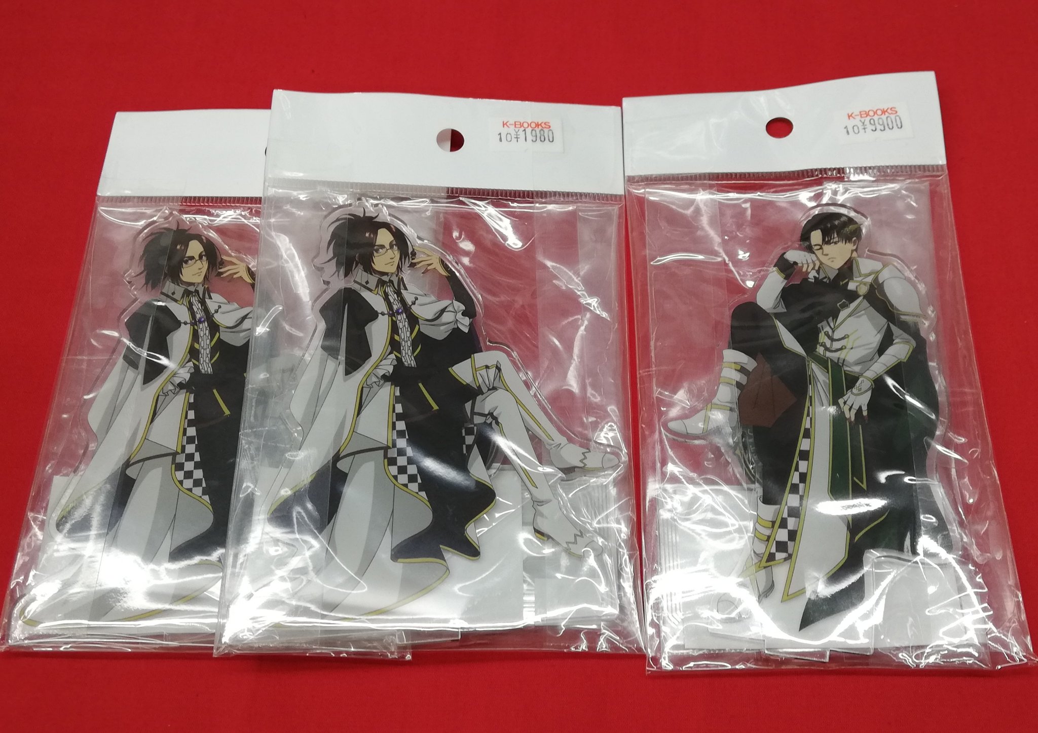 進撃の巨人 まるくじ チェス エレン アクリルスタンド 缶バッジ