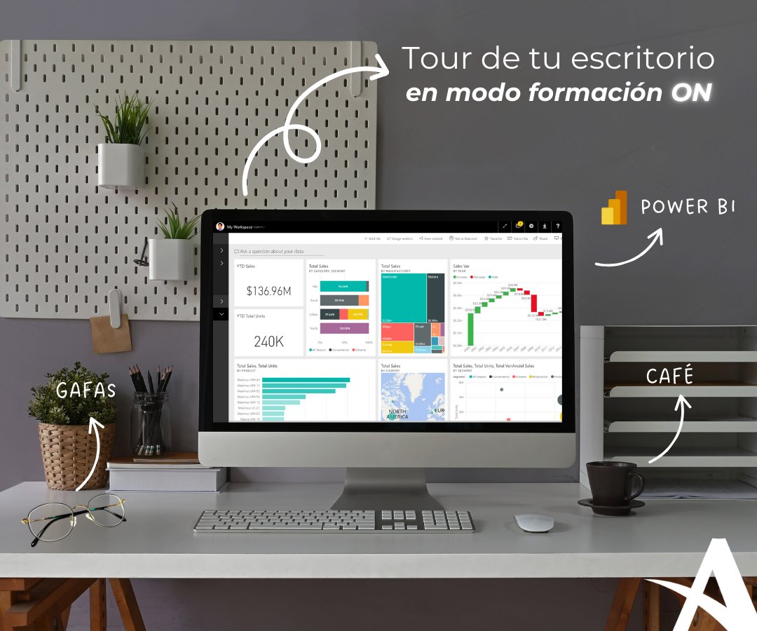 AitanaSocial's tweet photo. Café ☕, gafas 👓, portátil 💻 y datos 📊 ¡Así se vería tu escritorio con nuestro curso de iniciación a Power BI! 

📅 Martes 23 de septiembre | 15:00 – 19:00 

🔗 ¡Apúntate ahora y empieza a visualizar el futuro con Aitana y Power BI! https://t.co/79Gk7awJms https://t.co/UbbwNGVeWC