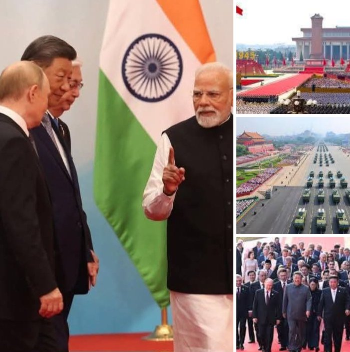 तियानजिंग में SCO की बैठक नही हुई। 
चीन का राज्याभिषेक हुआ है। 

इसकी घोषणा विक्ट्री परेड से हुई।  
●●
दूसरे विश्वयुद्ध में जापान का सबसे क्रूर रक्तपात चीन में हुआ। मंचूरिया,बीजिंग और नानजिंग के कब्जे के दौरान खुल्लम खुल्ला नरसंहार हुआ। कोई 20 लाख लोग मारे गए। 

उस गर्त से