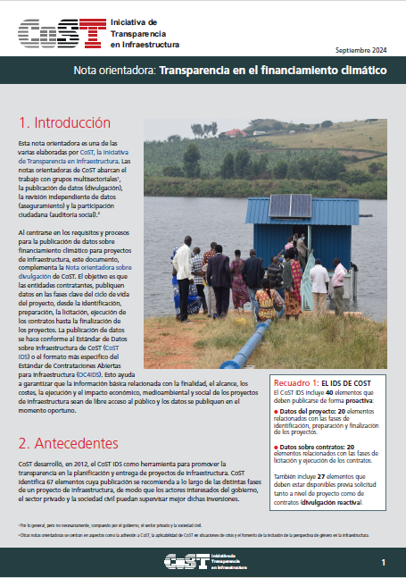 CoST guidance helps to implement independent review and publication of data multi-stakeholder working and social accountability. Our resources can be used by any government or entity wishing to promote more transparent infrastructure locally.

bit.ly/43HhBTa