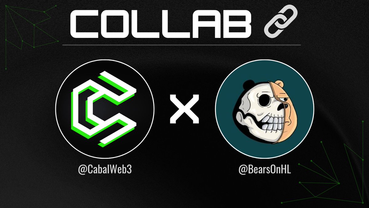 CabalWeb3's tweet image. We&apos;re happy to announce our collaboration with @BearsOnHL .

A 2222 supply collection on HyperLiquid, totally free.

Spots will be distributed to our Discord members.