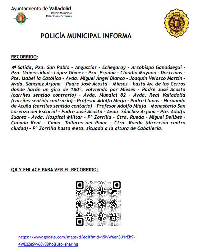 ¡Buenos días!🌞

El 11 de septiembre se disputa la Contrarreloj Individual de #LaVuelta25⏱️en nuestra ciudad

🏁¡Una etapa clave que no te puedes perder!

ℹ️Te dejamos información y un código QR con el recorrido