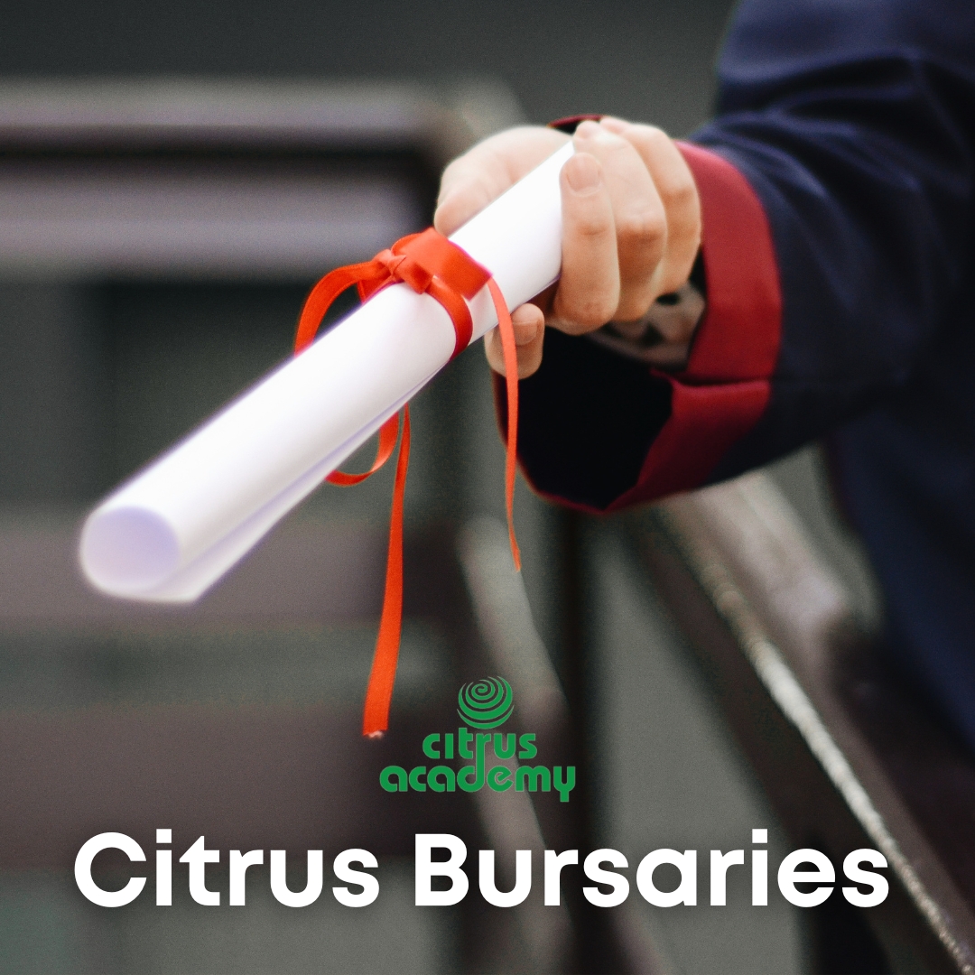 The Citrus Academy Bursary Fund provides study opportunities for those who wish to enter our industry. The closing date for this year's bursaries is 15 September - around the corner! Apply through Citrus Communities: citruscommunities.org.za