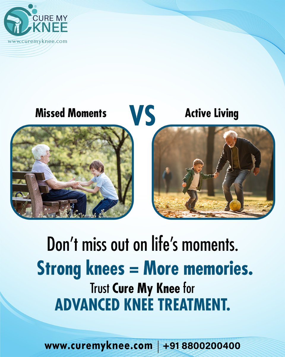 curemyknee's tweet image. Strong knees mean strong memories to cherish forever.

Our top knee experts use advanced treatments to bring back mobility and comfort, so you can create new memories without limits.

📞Talk to an expert: 8800200400
🌍Website: curemyknee.com
.
#kneeproblems #KneeDoctor