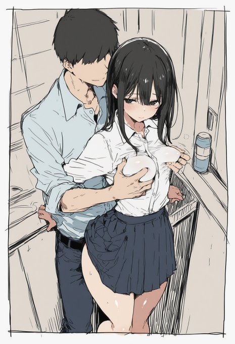 🍌君、このイラストのセンシティブな箇所を修正して、漫画雑誌の見開きページにしてください。 