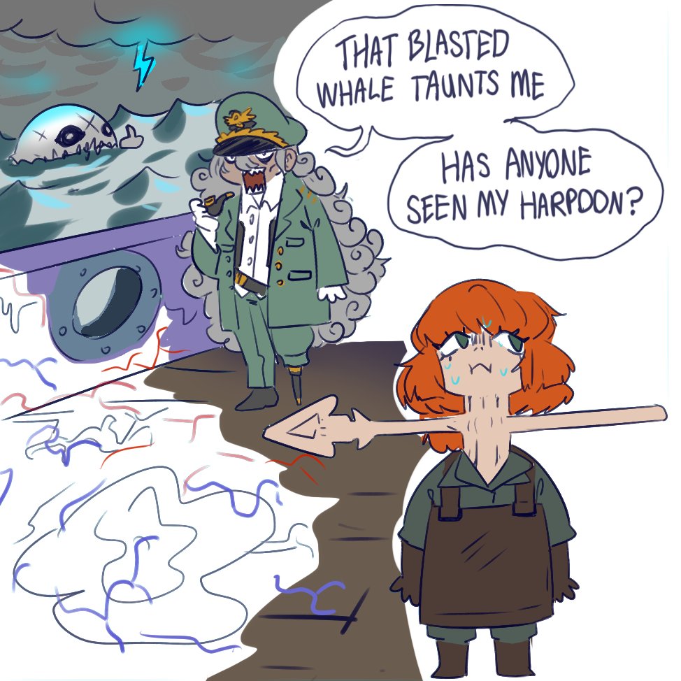 Suspiciously harpoon shaped throat Ishmael