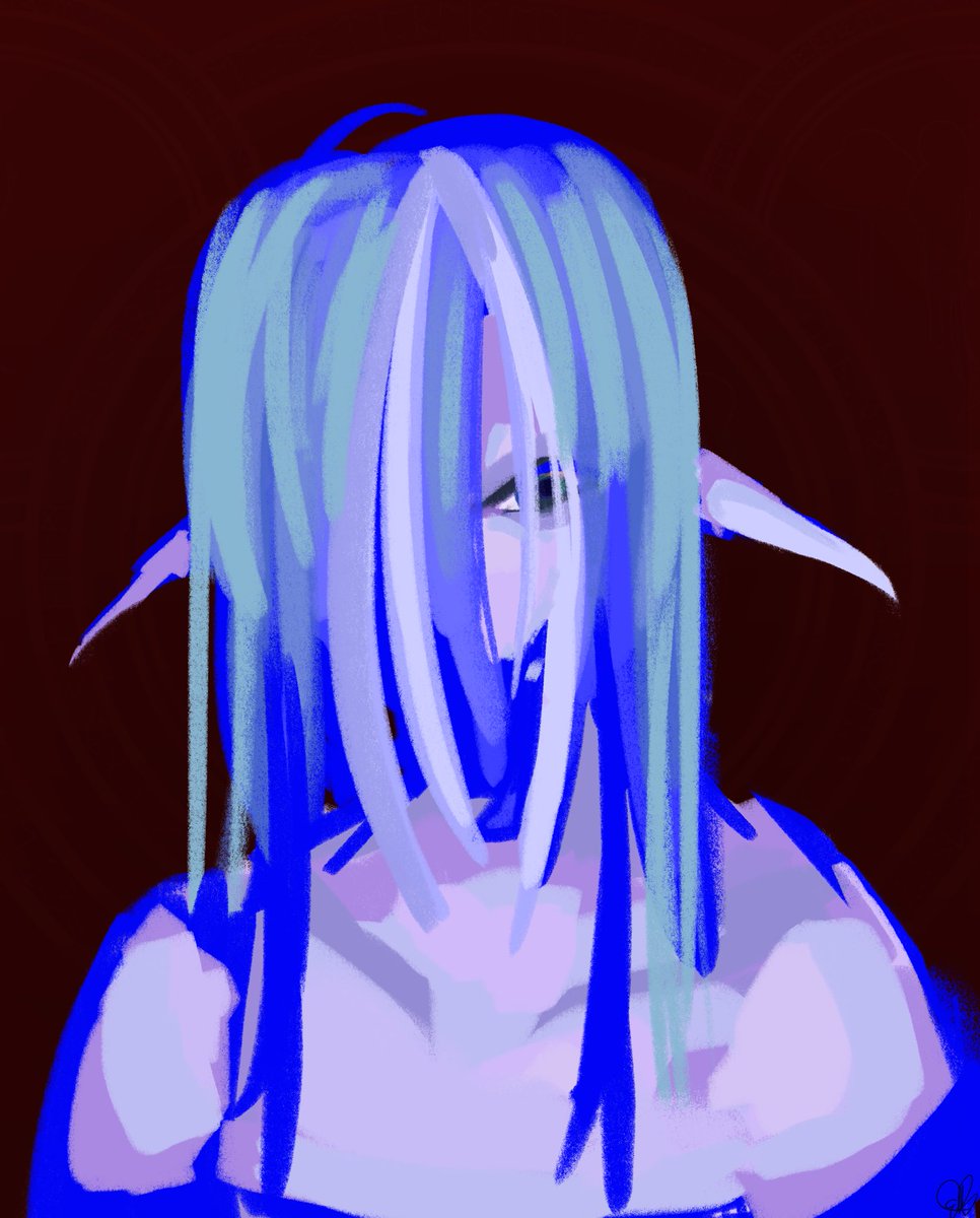 ConstantMigrane's tweet image. Trying painting with my eladrin’s winter form
#dnd