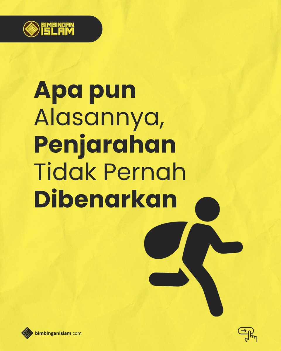 Ada yang beranggapan penjarahan sah-sah saja jika sasarannya dianggap zalim atau korup. Padahal, dalam Islam, harta orang lain tetap haram dirampas, siapa pun pemiliknya.  

Selengkapnya dapat disimak di: instagram.com/p/DOKbgndE-s-/…