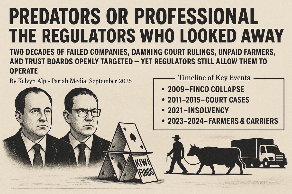 PREDATORS OR PROFESSIONAL? THE REGULATORS WHO LOOKED AWAY

substack.com/@pariahmedia/n…